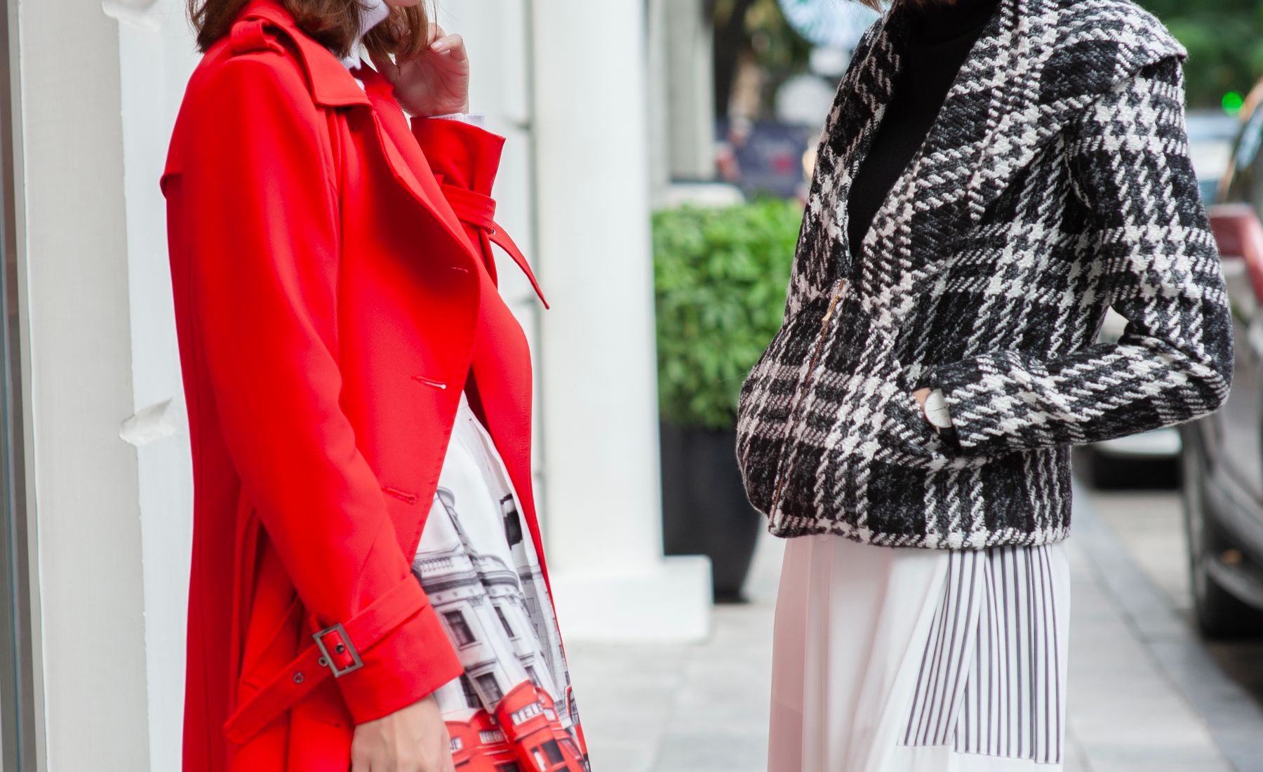Street style in wool coats